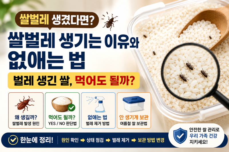 쌀벌레 생기는 이유와 없애는 법쌀벌레 생긴 쌀, 먹어도 될까요?