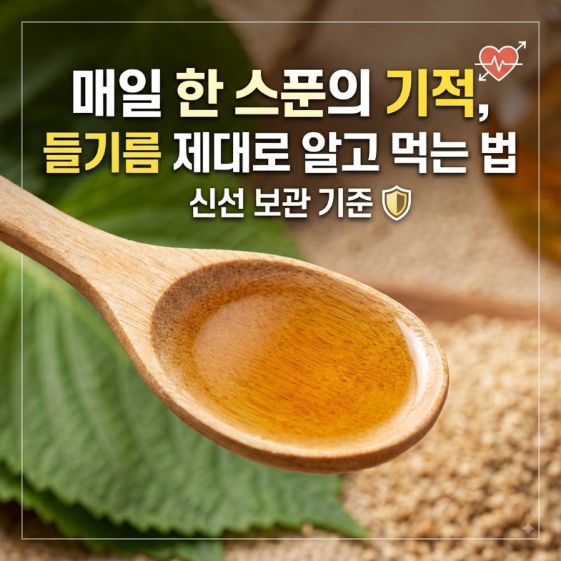 들기름 효능과 하루 섭취량: 산패 없이 올바르게 냉장 보관하는 법