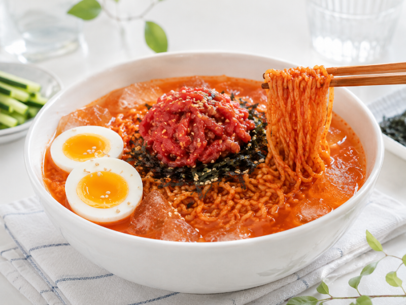 불닭냉면 만드는 법, 불닭볶음면 냉면육수 꿀조합 면 삶는 시간까지