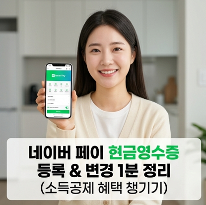네이버 페이 현금영수증 등록 및 변경 방법 1분 정리 (소득공제 혜택 챙기기)! !