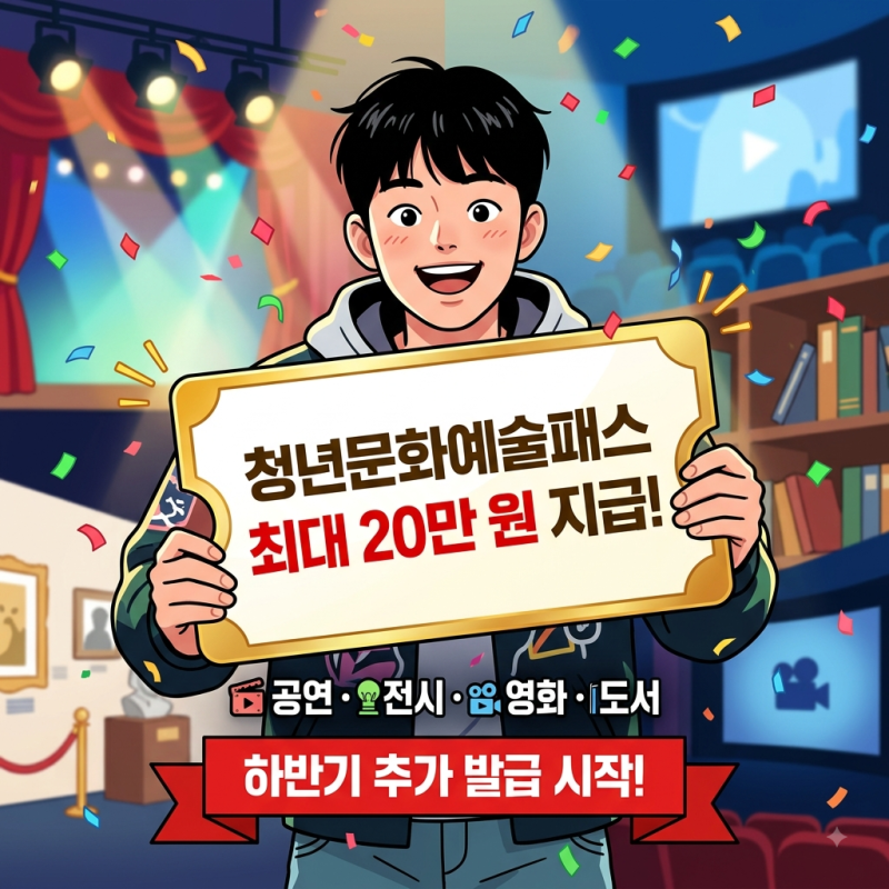 2006·2007년생 주목! 최대 20만 원 받는 청년문화예술패스 추가 발급 신청 방법 및 사용처 완벽 ....