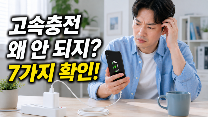 휴대폰 고속충전 안 될 때｜충전이 느려진 원인과 해결방법 7가지