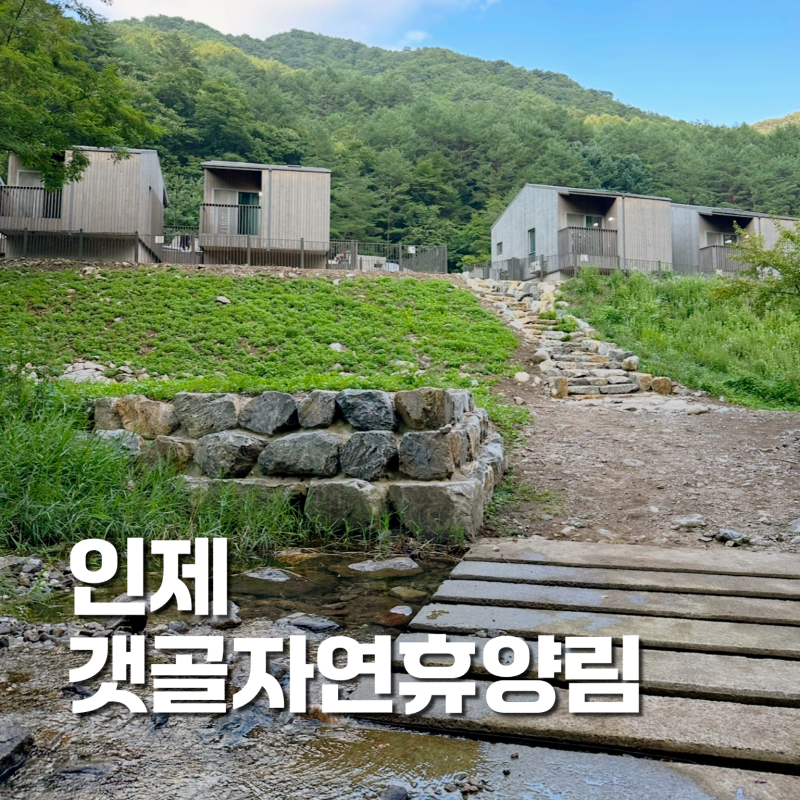 인제 숙소 갯골자연휴양림 숲속의 집 A동 후기 계곡 물놀이, 객실 명당 위치
