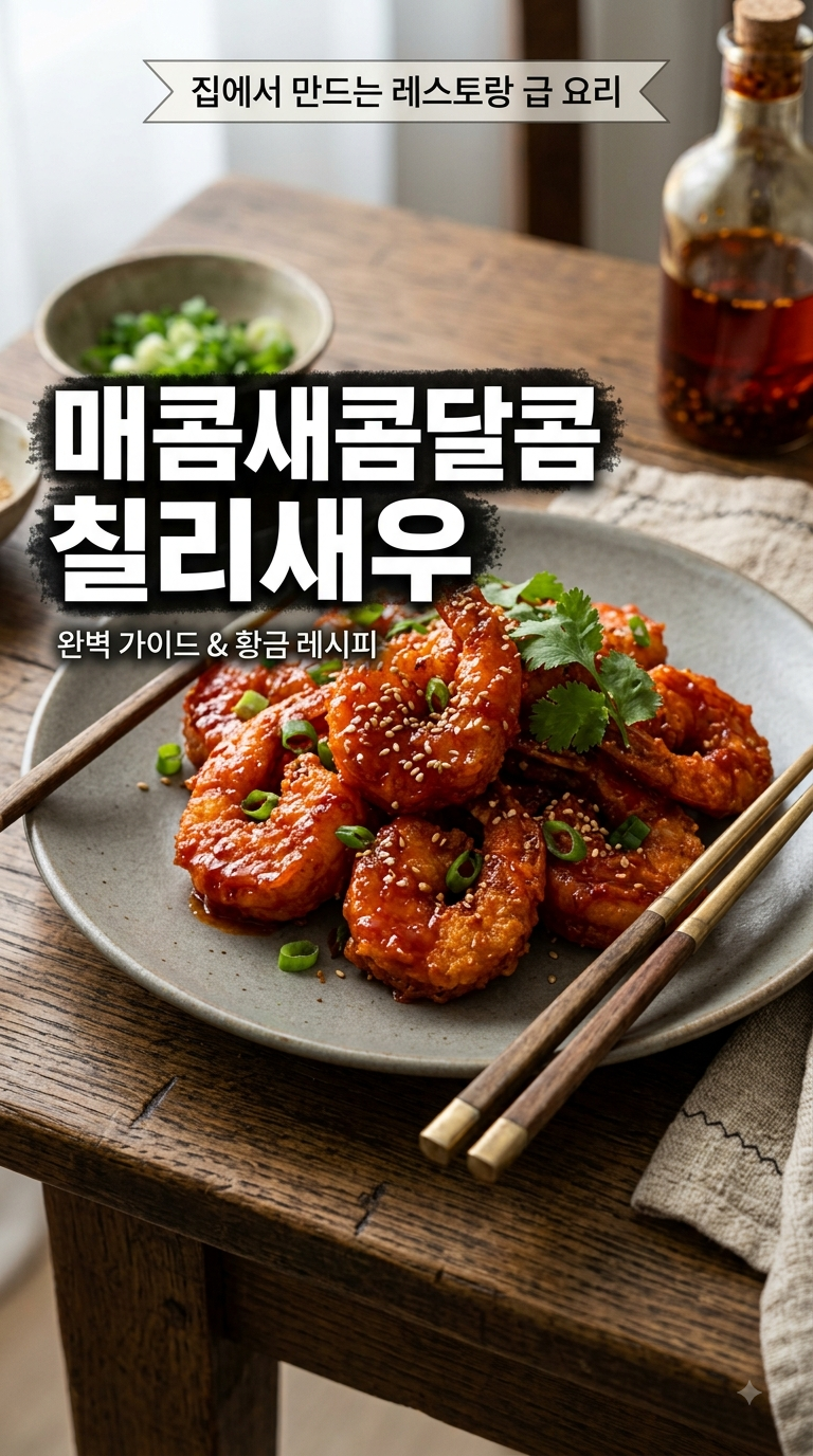 집에서 만드는 레스토랑 급 칠리새우 황금 레시피