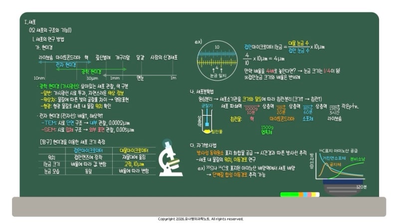 1-02. 세포의 구조와 기능(1)-1. 세포의 연구 방법[22개정 세포와물질대사]