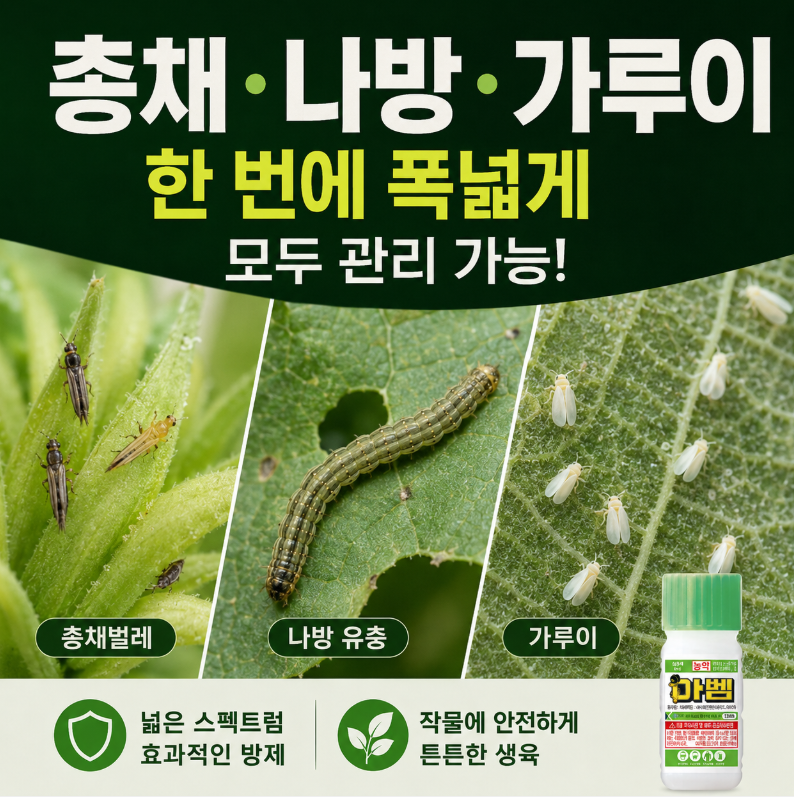 총채벌레 약 쳤는데 또 보인다면? 한 가지 해충만 잡으면 안 되는 이유 농약 아벰