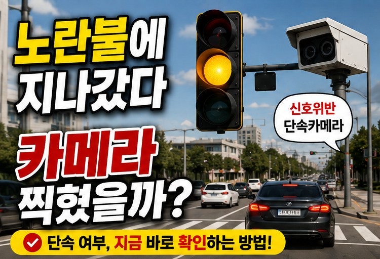 "앗, 찍혔나!?" 신호위반 과태료 조회 방법｜카메라 찍혔는지 언제부터 확인될까?