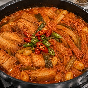 [돼지고기김치찜] 류수영 돼지 김치찜 레시피 50분 푹 끓이면 고기가 수육처럼 부드러워져요