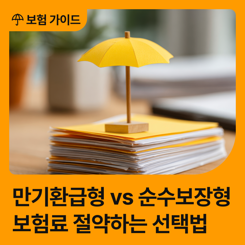 만기환급형 vs 순수보장형 차이 비교, 보험료 절약하는 선택법
