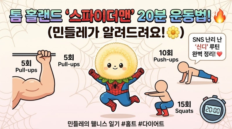톰 홀랜드 운동법이 SNS에서 난리 난 이유? 스파이더맨 몸 만든 20분 운동
