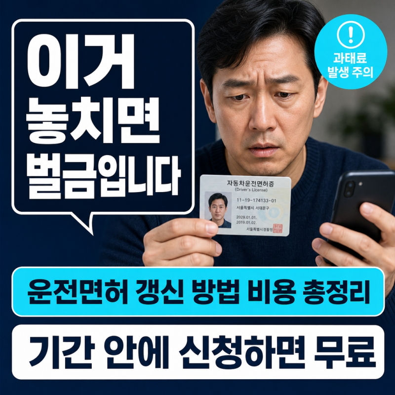 "이거 놓치면 벌금입니다" 운전면허 갱신 방법 비용 총정리