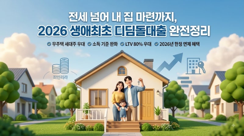 전세 넘어 내 집 마련까지, 2026 생애최초 디딤돌대출 완전정리