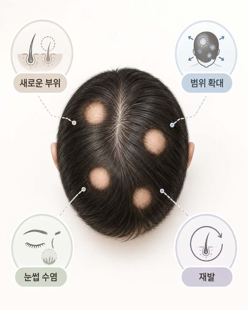 다발성원형탈모증 원인 증상 치료방법ㅣ압구정탈모병원