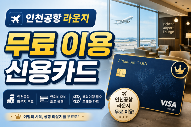 (라운지) 인천공항 라운지 무료 이용을 위한 나만의 신용카드 정리: 마티나, 마티나 골드, 허....