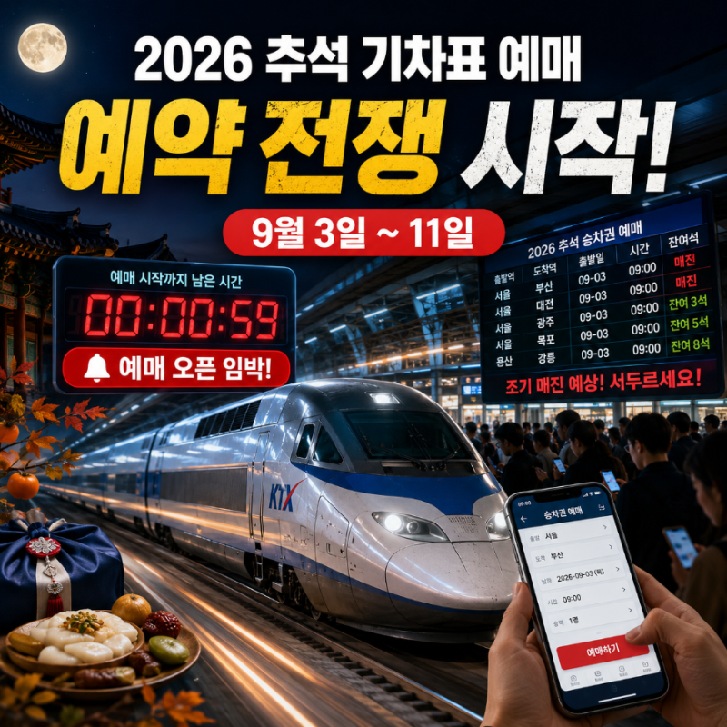 2026 추석 기차표 예매 일정 총정리｜KTX 승차권 날짜·시간·방법