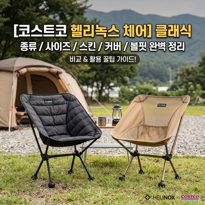 [코스트코] 헬리녹스 체어 클래식: 종류/사이즈/스킨/커버/볼핏 완벽 정리 가이드!!!