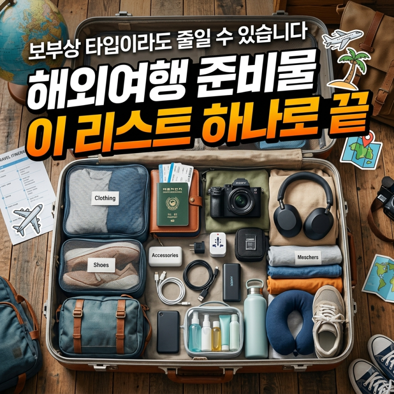 해외여행 준비물 체크리스트 베트남 하노이 날씨 맞춤 입니다