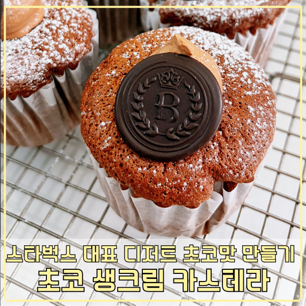 스벅 생크림 카스테라 초코맛 만들기 홈베이킹 초보도 성공하는 컵케이크 레시피
