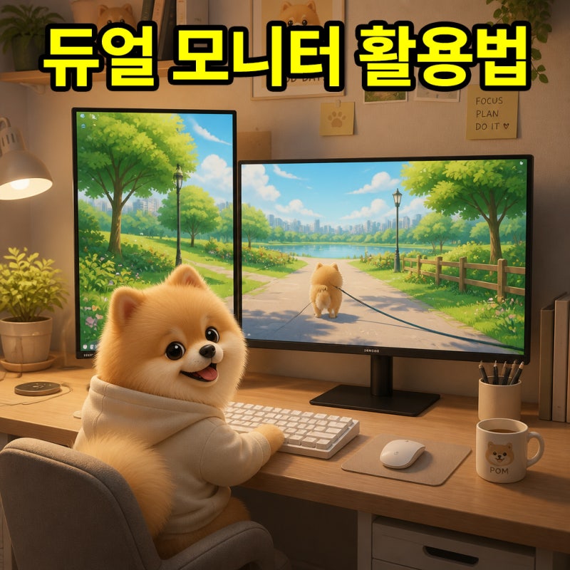 삼성 QHD 27인치 IPS 듀얼 피벗 모니터 활용법 LS27F610