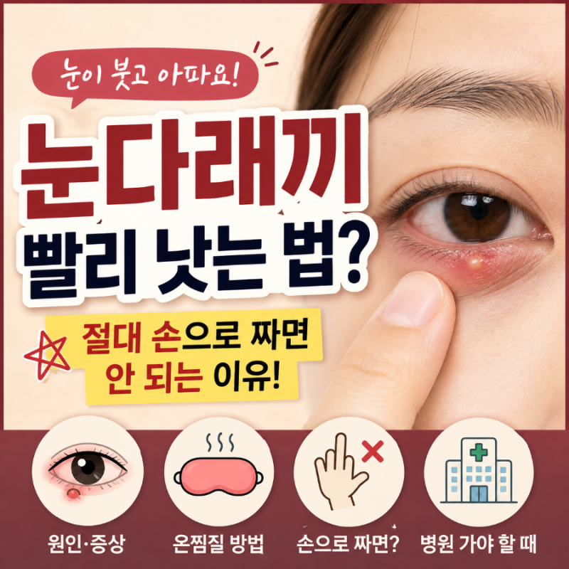 눈다래끼 빨리 낫는 법? 절대 손으로 짜면 안 되는 이유