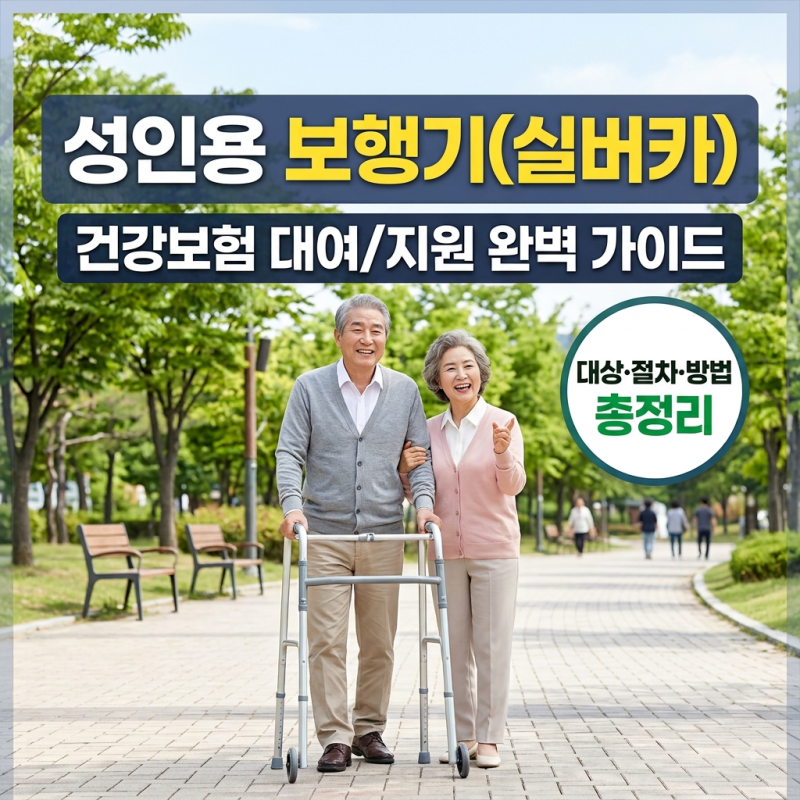 부모님 실버카(보행기), 건강보험 15%만 내고 대여하는 법: 지원 대상·신청 절차·주의사항 총....