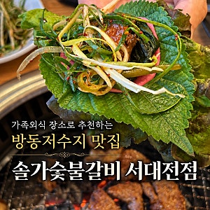 [대전] 방동저수지 맛집 솔가숯불갈비 서대전점｜가족외식 장소로 추천하는 수제 돼지갈비....