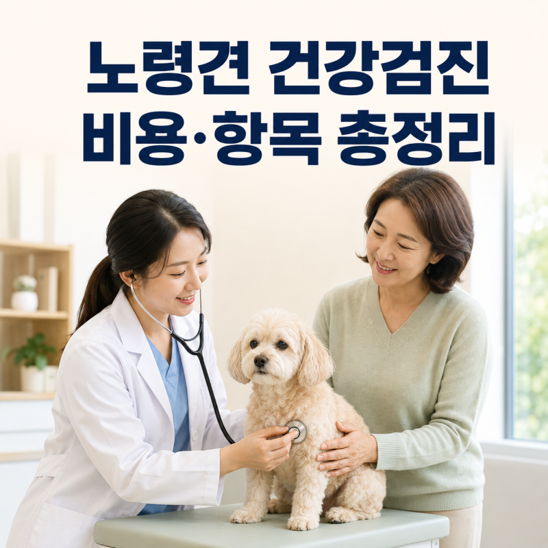 노령견 건강검진 비용은? 검사항목·금식부터 2026 지원금 혜택까지