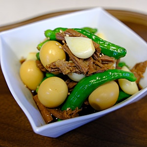 메추리알 소고기장조림 꽈리고추 넣었더니 역시 밥도둑