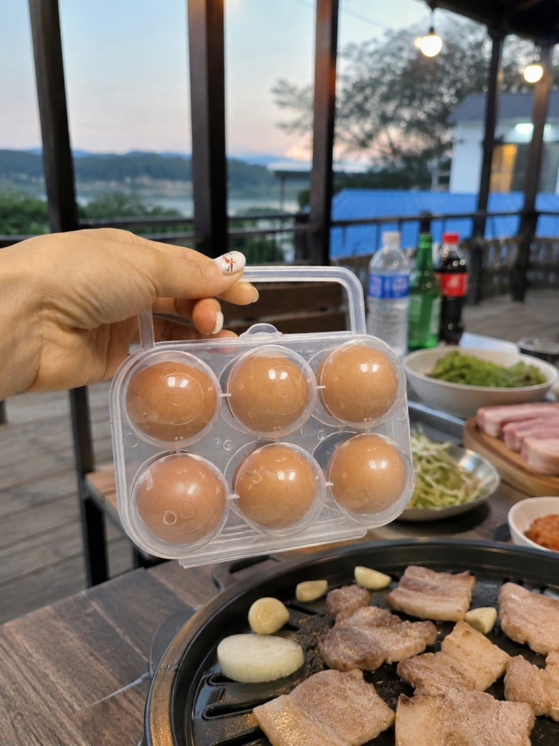 다이소 계란트레이 휴대용 6구 계란보관함 캠핑용품 추천