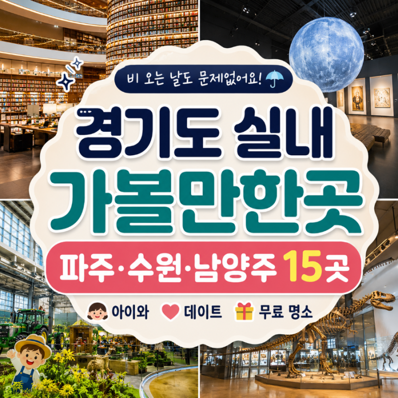 경기도 실내 가볼만한곳 15곳 파주 수원 남양주 아이와 데이트 추천