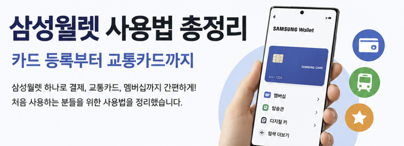 삼성월렛 사용법 총정리｜카드 등록부터 교통카드까지