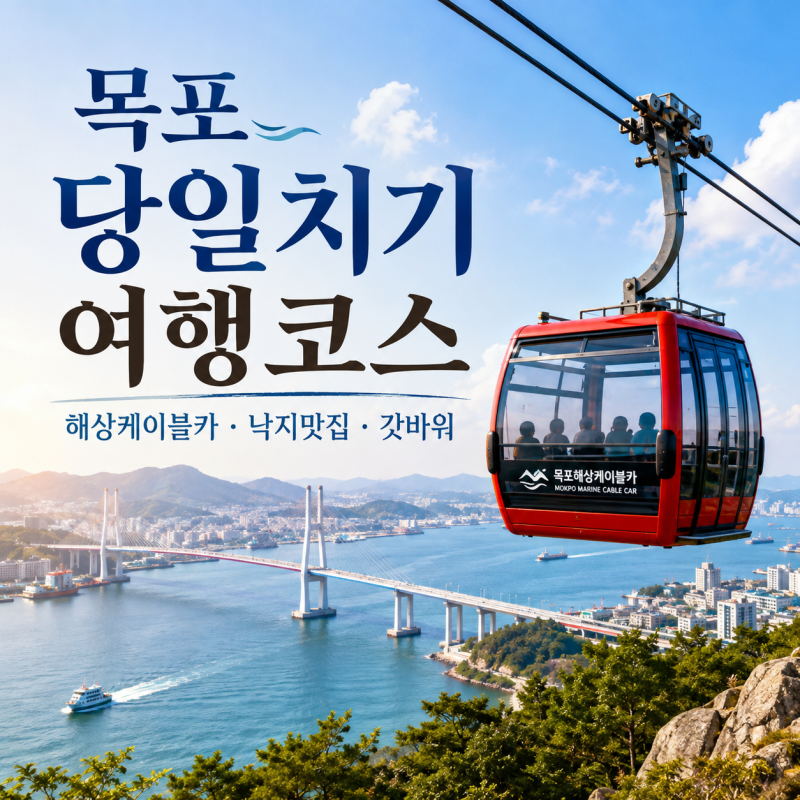 목포 당일치기 여행코스｜해상케이블카·근대역사관·갓바위 + 낙지 맛집·주차까지