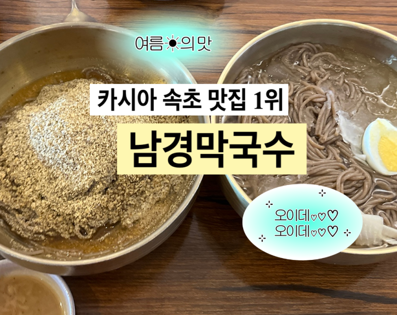 카시아 속초 근처 맛집 추천 남경막국수 본점 웨이팅 대포항