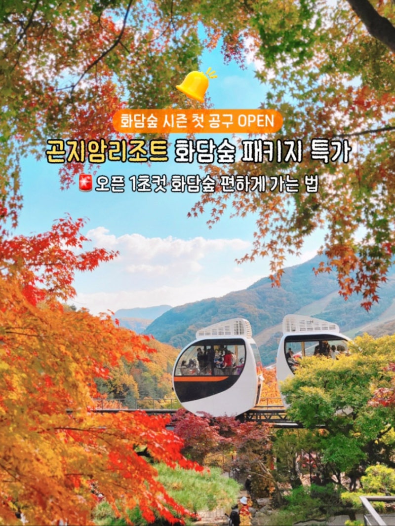 곤지암리조트 화담숲 예약 조식 패키지 특가 11월 가을여행 지금 미리 잡으세요