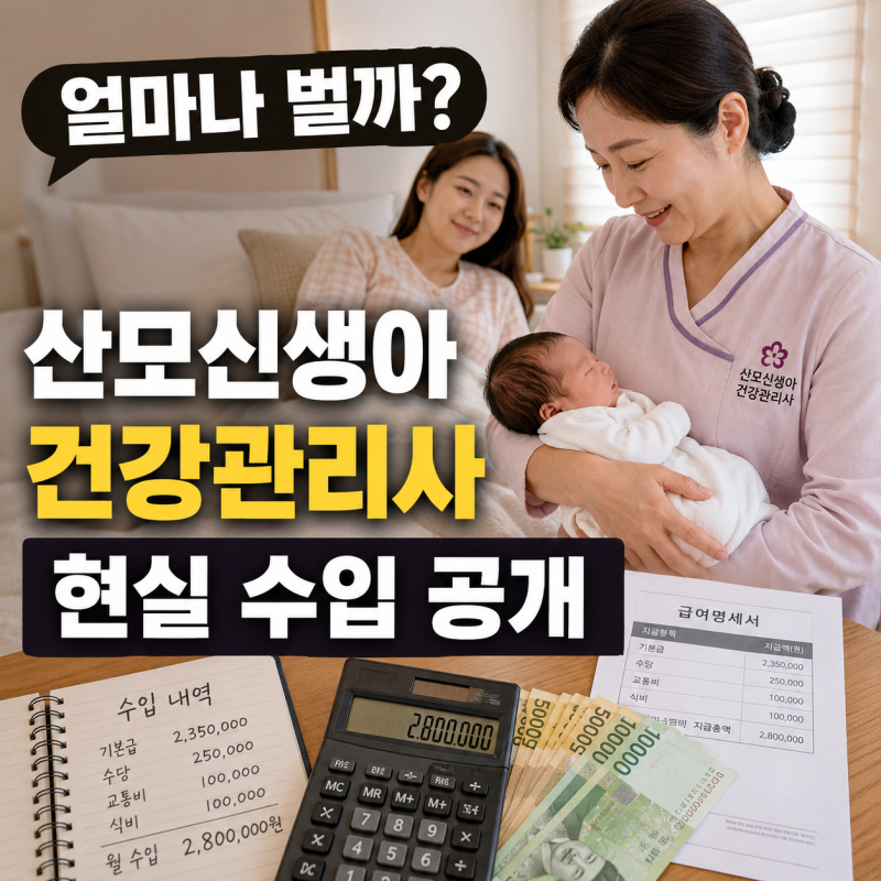 얼마나 벌까? 산모신생아 건강관리사 현실 수입 공개