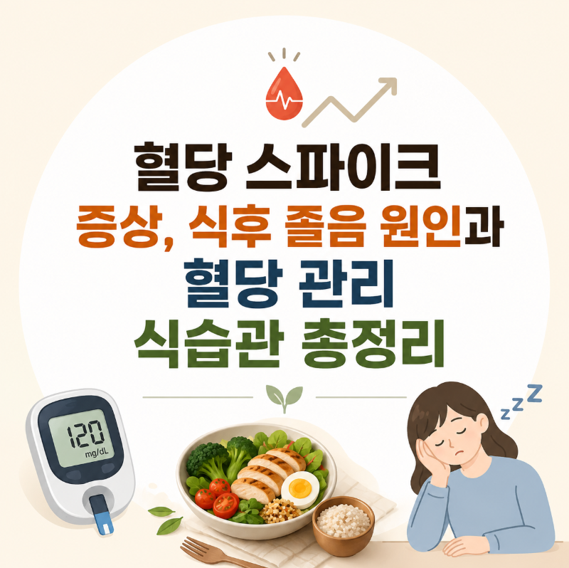 혈당 스파이크 증상, 식후 졸음 원인과 혈당 관리 식습관 총정리