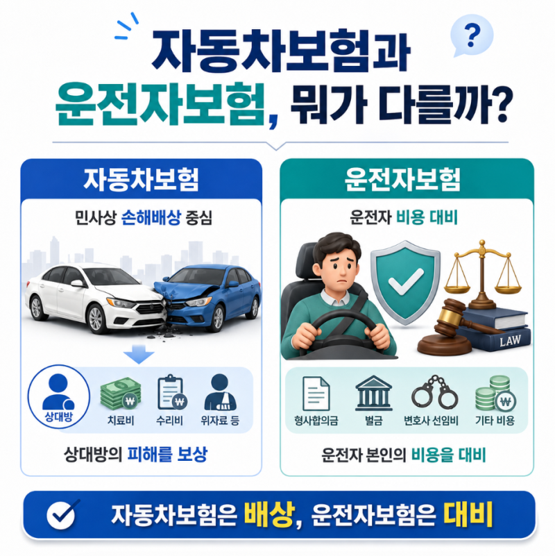 운전자보험 왜 필요할까? 교통사고처리 특례법부터 변호사선임비용까지
