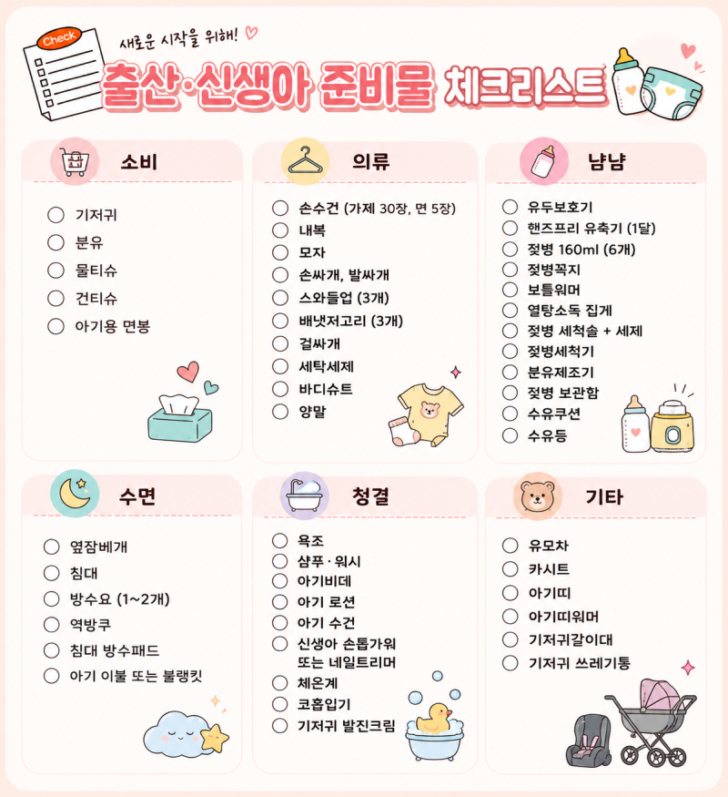 둘찌맘 임신 출산 준비물 체크리스트 (실속형), 출산준비 절반 줄인 이유