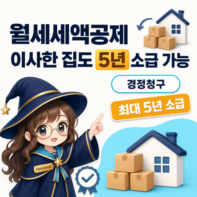 월세 세액공제 이사한 집도 5년 전까지 소급 가능
