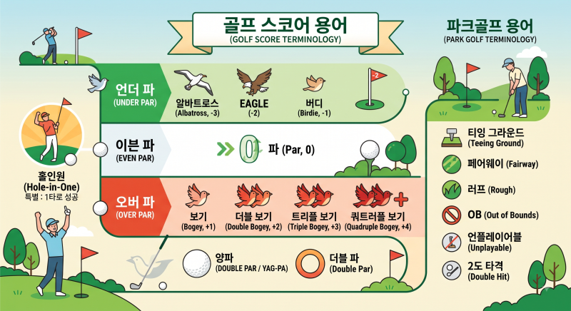 골프 ~파크골프 스코어 용어 총정리 가이드