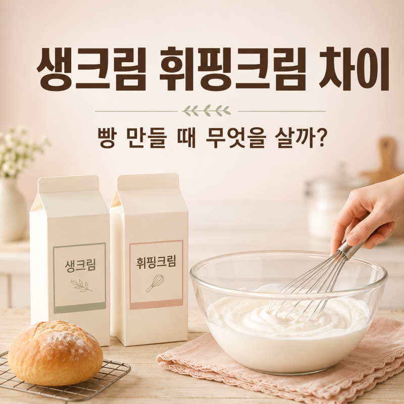생크림과 휘핑크림의 차이, 같은 크림 아니었어?