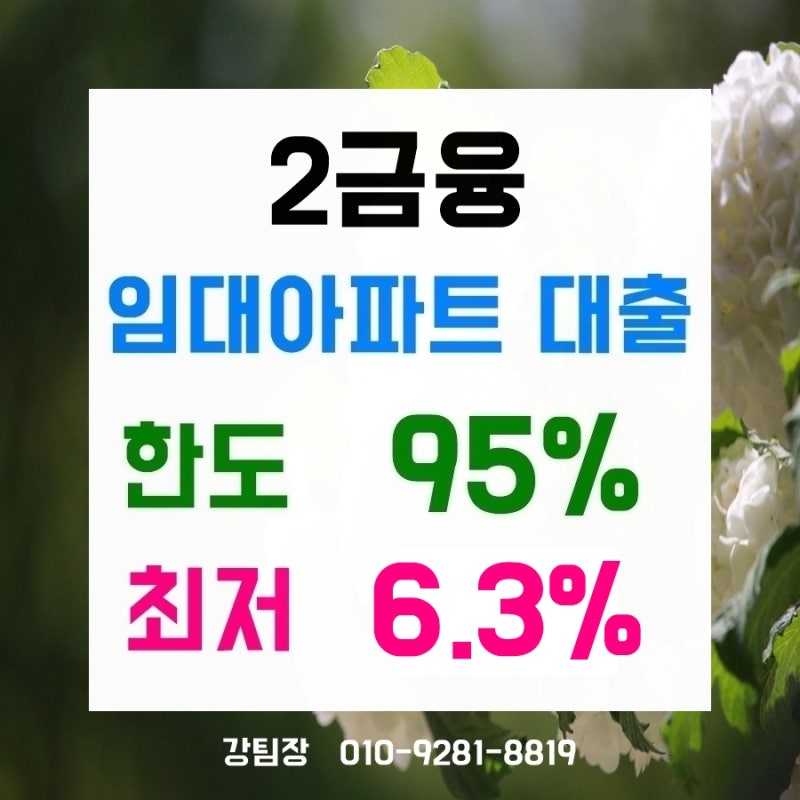 2금융 캐피탈 임대아파트대출 보증금의 95% 받기feat. LH공공임대아파트, SH장기전세, 부영아파....