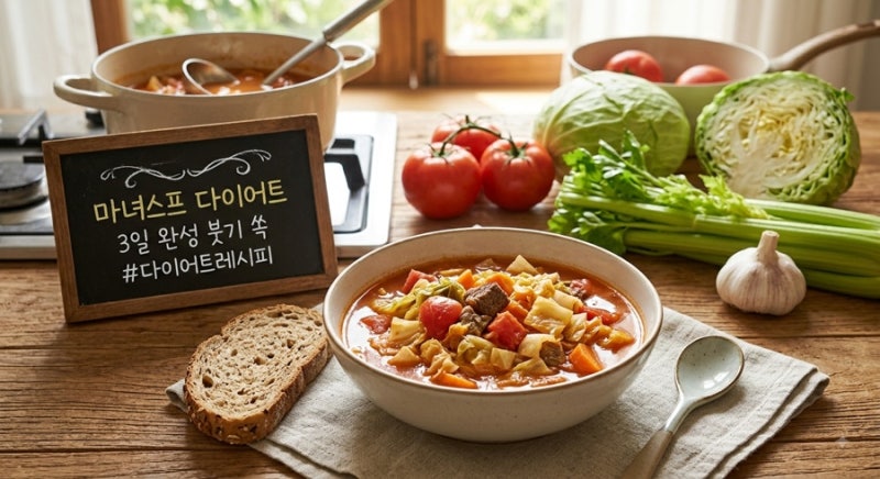 [다이어트/레시피] 3일 만에 붓기 싹 빠지는 마녀스프 레시피! 맛있는 다이어트 식단 추천
