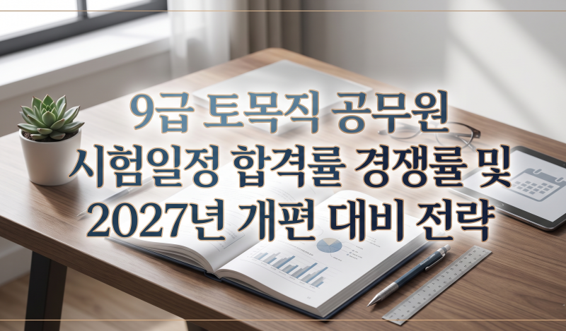 9급 토목직 공무원 시험일정 합격률 경쟁률 및 2027년 개편 대비 전략