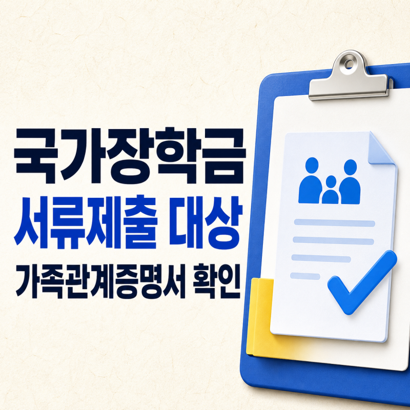 국가장학금 서류제출 대상이라고 뜨면? 가족관계증명서 확인 순서