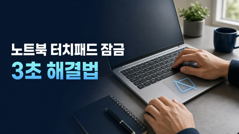 노트북 터치패드 잠금 3초 해결법, 오타 스트레스 날리는 단축키 정리