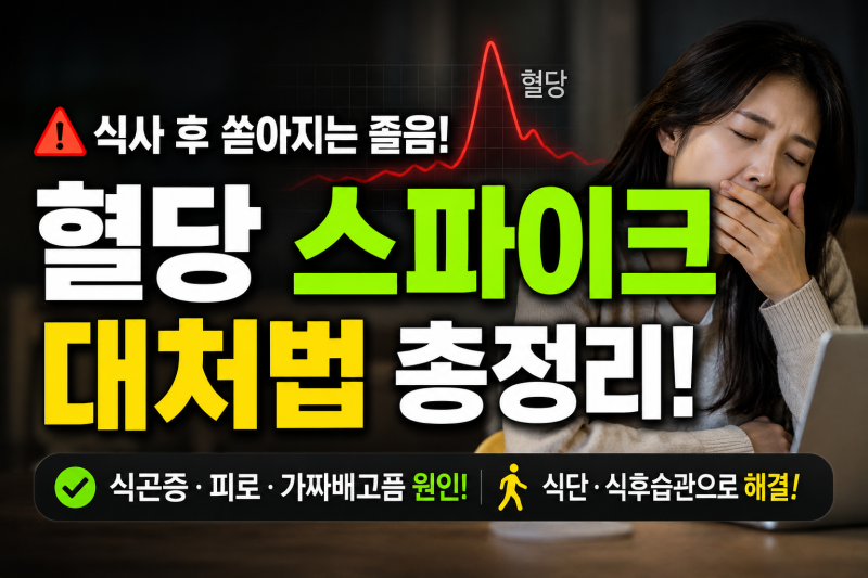 '혈당 스파이크' 내 몸의 경고? 대처법 정리