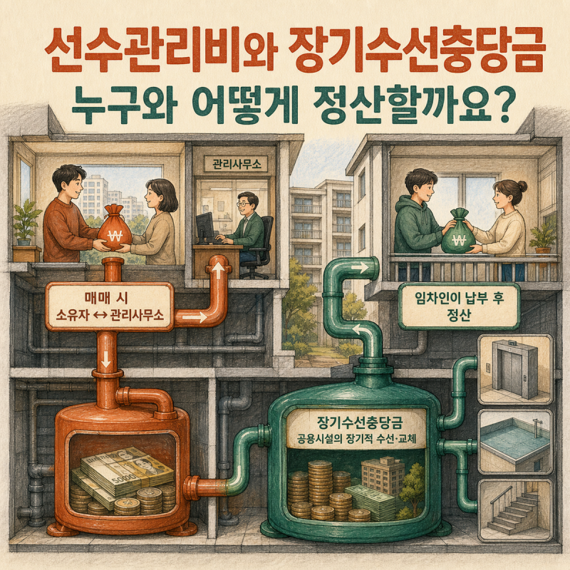 선수관리비와 장기수선충당금, 매매·임대차 정산법