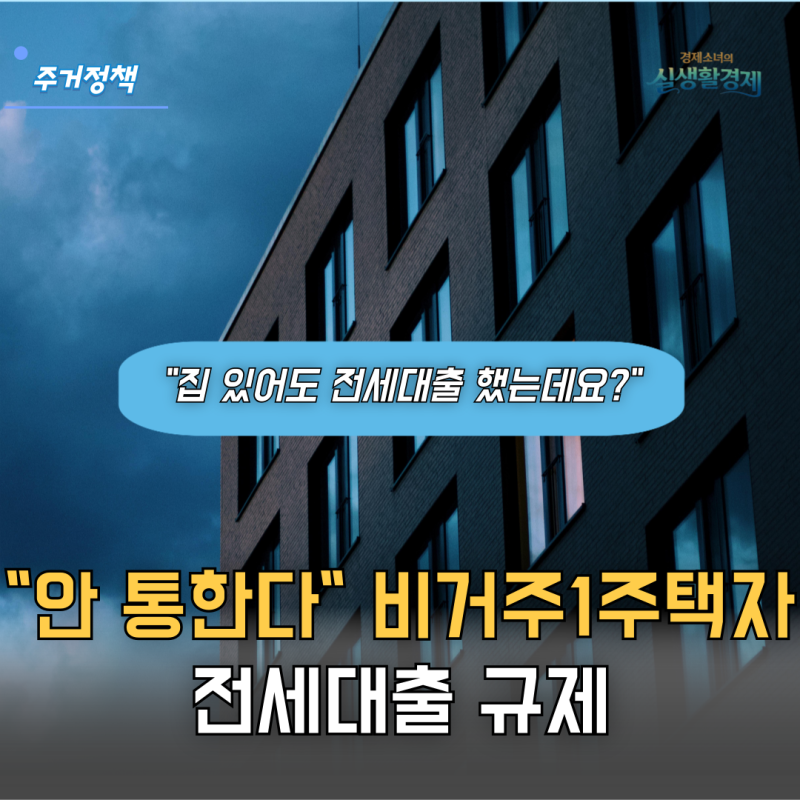 비거주 1주택자 전세대출 규제, 이제 "집 있어도 받았는데요?" 안 통한다.