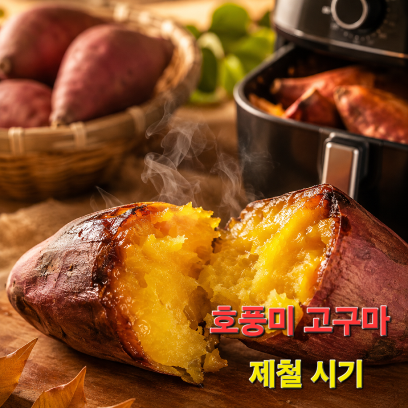 호풍미 고구마 제철 시기 및 에어프라이어 맛있게 굽는 법 (숙성 기간 꿀팁)